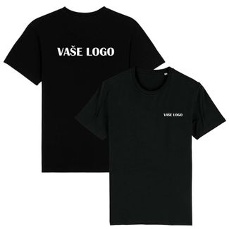 Tričko s vaším logom - Obojstranná potlač - Čierne