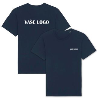 Tričko s vaším logom - Obojstranná potlač - Tmavé modré