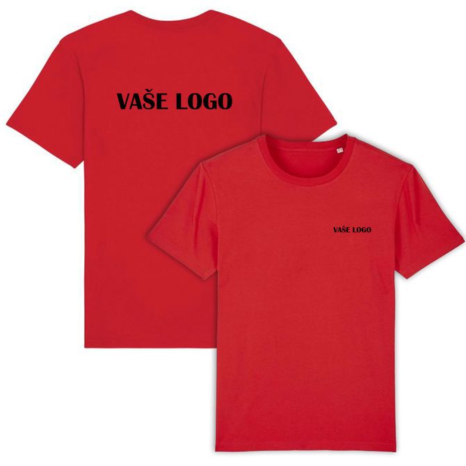Tričko s vaším logom - Obojstranná potlač - Červené