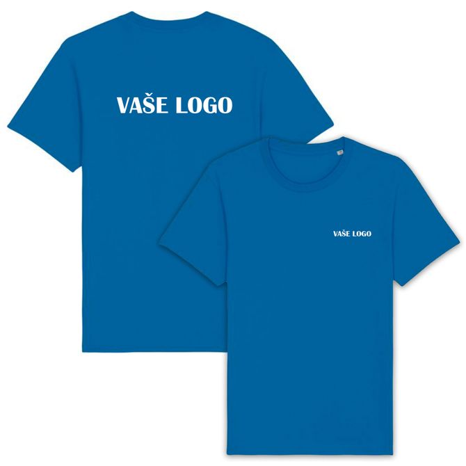 Tričko s vaším logom - Obojstranná potlač - Modré