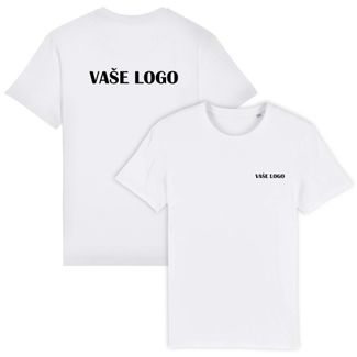 Tričko s vaším logom - Obojstranná potlač - Biele