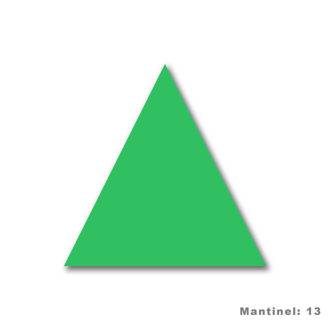 Mantinel na stenu - Drevené kocky - trojuholník zelený