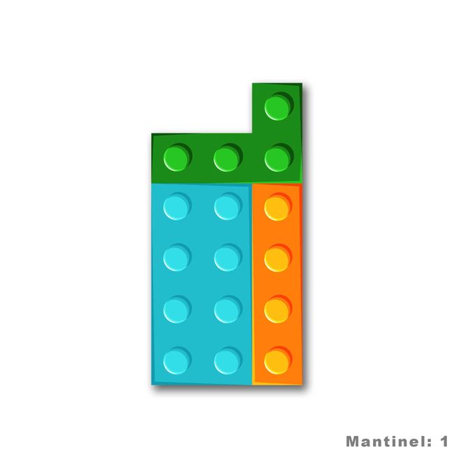 Mantinel na stenu - Tetris blok 1