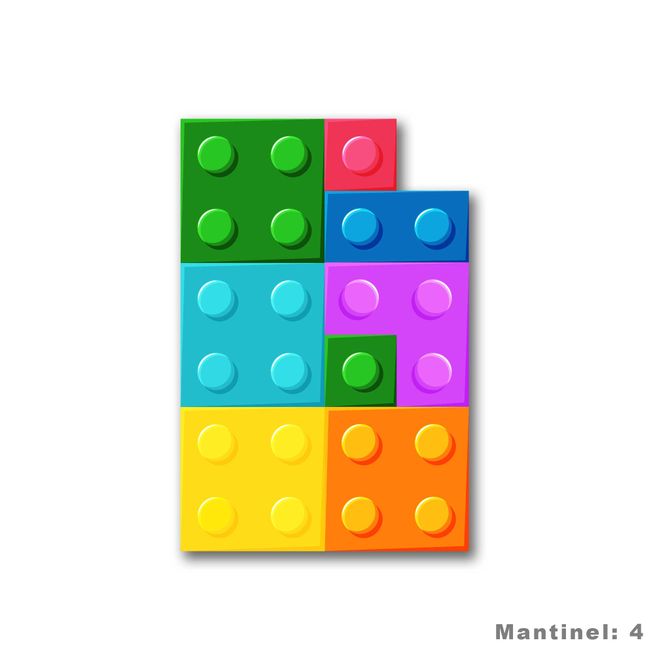 Mantinel na stenu - Tetris blok 4