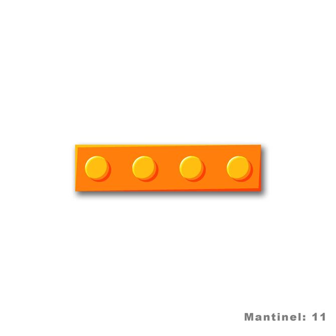 Mantinel na stenu - Tetris dieliky - oranžová