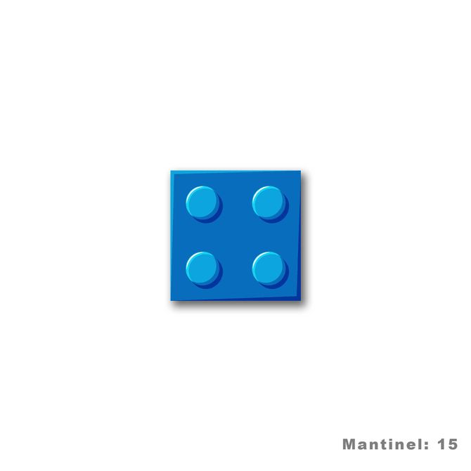 Mantinel na stenu - Tetris dieliky - modrá