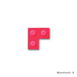 Mantinel na stenu - Tetris dieliky - červená