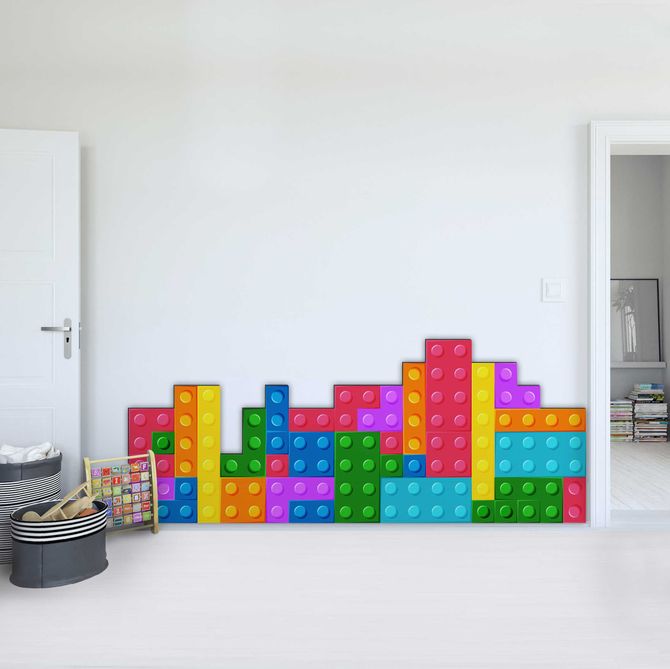 Mantinely na stenu - Tetris dieliky - Set